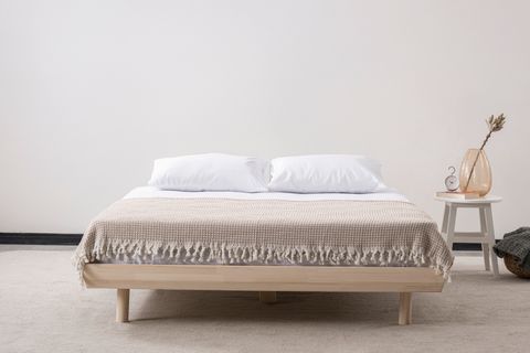 HENDRİCK AHŞAP KARYOLA BAŞLIKSIZ, NATURAL, 160X200