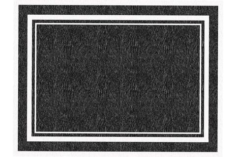 BRİLLANT HALI ŞÖNİL DÜZ ÇİZGİLİ LATEKS KAYMAZ TABAN SAÇAKLI HALI 160X230 SİYAH