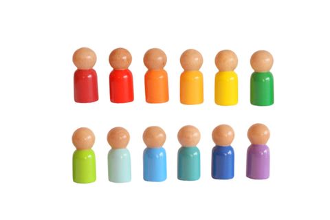 WOODNJOY AHŞAP ONİKİLİ PEG BEBEKLER