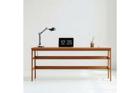 WOODESK RUSTİCO AHŞAP ÇALIŞMA MASASI, TİK RENK