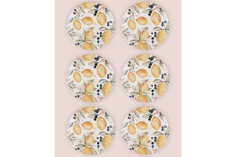 THE MİA LİMONCELLO PASTA TABAĞI 6LI SET 19 CM LMN012