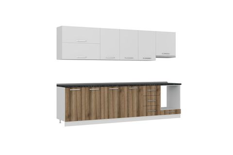 MİNAR BADE 300 CM MUTFAK DOLABI BEYAZ DORE 300-D9