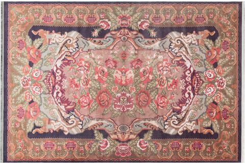 EKO HALI ANTİQUE ATK 01 BLACK SİYAH ANTİK TASARIMLI KOLAY KULLANIMLI KARABAĞ DESENLİ KAYMAZ TABAN MAKİNEDE YIKANABİLİR HALI 80X300