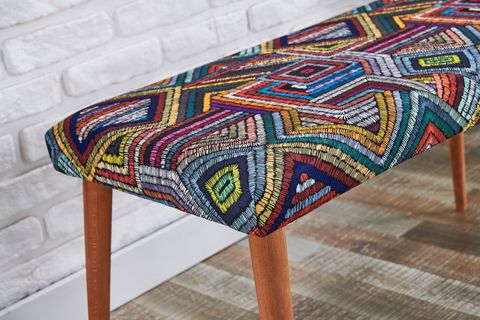 ETNİK DESENLİ BENCH, GÜRGEN AYAK