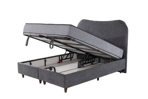 LUNA TREND BAZA VE BAŞLIK SETİ, GRİ, 140X200