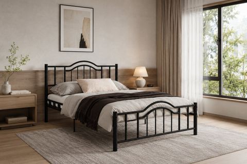 ARGİMO BELİNAY FERFORJE KARYOLA, SİYAH, 150X200