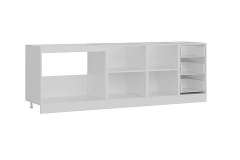 MİNAR 245 CM MUTFAK DOLABI BEYAZ ANTRASİT 245-A1-ALT MODÜL