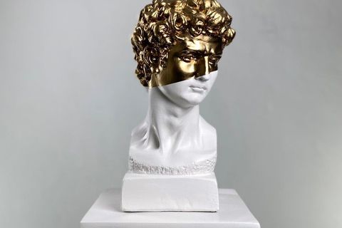 DAVID GOLDEN CROWN POP ART DEKORATİF ROMA YUNAN HEYKELLERİ