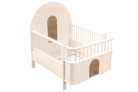 VENÜS BÜYÜYEN BEŞİK 90X130 VENÜS KARYOLA 90X190, KREM CEVİZ