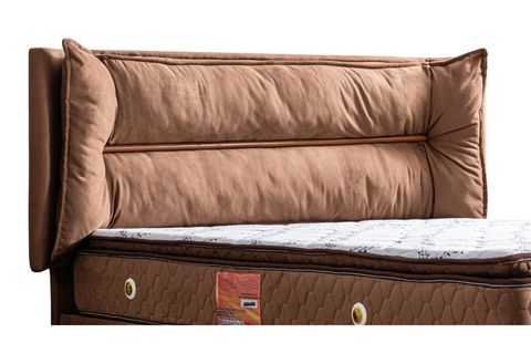BARSELONA BAZA BAŞLIK VE REAL PEDLİ YATAK SETİ, AÇIK KAHVERENGİ, 160X200