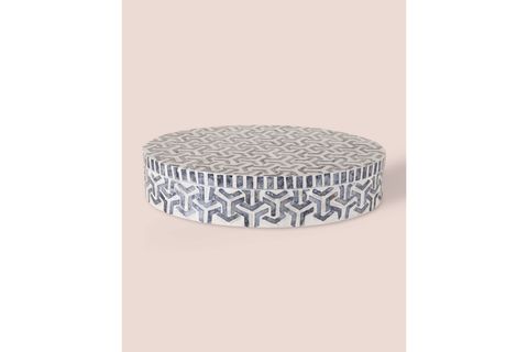 THE MİA SEDEF YUVARLAK KUTU 40X30X8 CM TLC0089