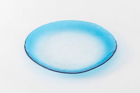 KİTCHEN ESSENTİALS ALTHEA CAM SERVİS TABAĞI 28 CM, MAVİ, ALTILI SET
