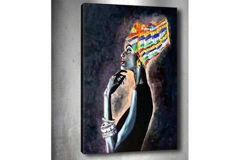 ZENCİ KADIN DEKORATİF KANVAS TABLO, 100X140