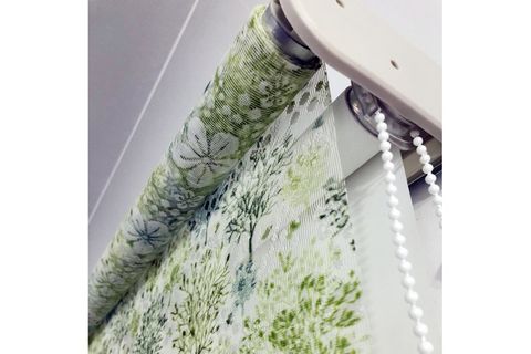 NAZA ÇİFT MEKANİZMALI YEŞİL AĞAÇLAR BONCUKLU TÜL VE STOR PERDE 260 CM 180X260