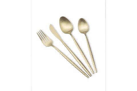 THE MİA SHİNY ÇATAL KAŞIK BIÇAK TAKIMI MAT GOLD 24 PARÇA