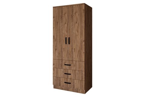 MİDOSER EASY 2 KAPILI 3 ÇEKMECELİ ELBİSE DOLABI-GARDIROP ATLANTİK ÇAM