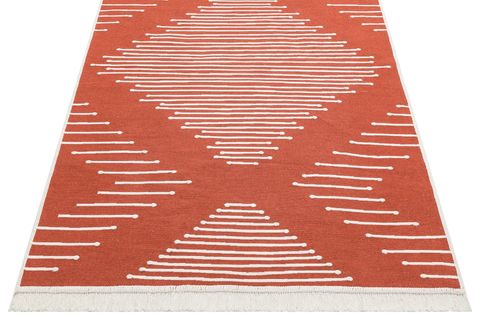 EKO HALI ARYA AR 15 TERRA TURUNCU HAV TOZ VERMEZ ÇİFT TARAFLI DOKUMA RENKLİ MODERN DESENLİ YIKANABİLİR KİLİM 120X180