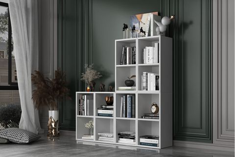 LEKSA RAFLI KİTAPLIK 130 CM BEYAZ KTP-1267