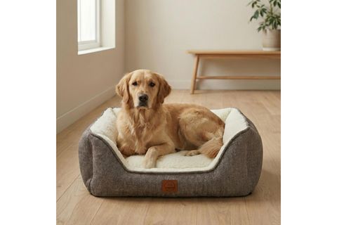 ZEUS KÖPEK YATAĞI KAHVE EKRU XL BEDEN 75X95X22