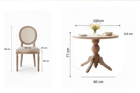 ORLANDO YUVARLAK MASA TAKIMI, ESKİTME, 100 CM