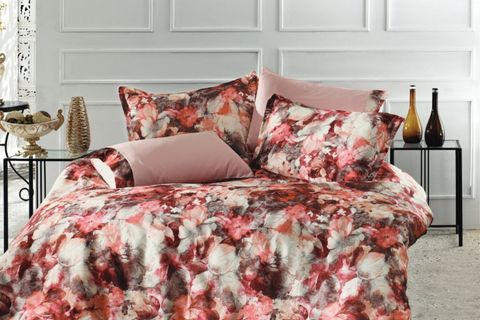 ROSELAND CRASH SATEN NEVRESİM TAKIMI, PEMBE