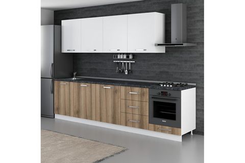 MİNAR BADE MUTFAK DOLABI 300-D10, BEYAZ DORE