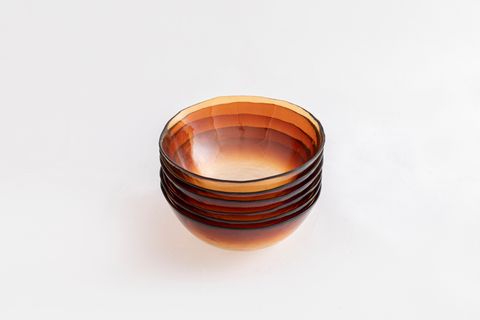 KİTCHEN ESSENTİALS ALTHEA CAM KASE 15 CM, AMBER, ALTILI SET
