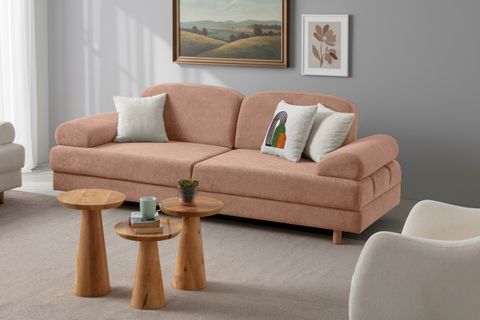 ATHENS YATAKLI SANDIKLI KOLTUK TAKIMI, PEMBE