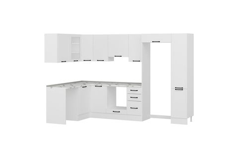 ALVİNKA 180 330X222 CM MBR_A KÖŞE MUTFAK DOLABI, KUMTAŞI SUNTALAM