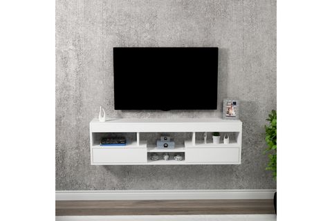 ARNETTİ LİSA RAFLI TV SEHPASI, BEYAZ