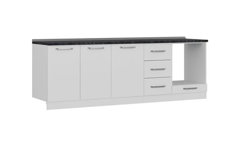 MİNAR 245 CM MUTFAK DOLABI BEYAZ 245-B4-ALT MODÜL
