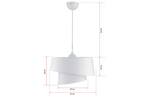 EVLİGHT BARET PVC 2 KATLI SARKIT AVİZE, BEYAZ