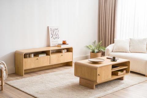 GİRONA TV SEHPASI, MEŞE, 140 CM