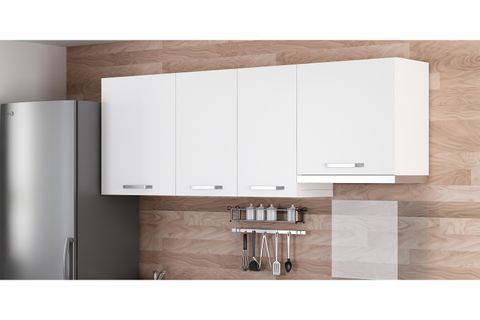 MİNAR 205 CM MUTFAK DOLABI BEYAZ 205-B4-ÜST MODÜL