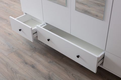 BİANCA AYNALI GARDIROP VE YÜKLÜK, 4 KAPAKLI