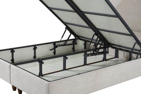 LUNA NİTA BAZA VE BAŞLIK SETİ, KREM, 160X200