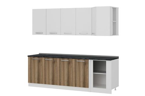 MİNAR 240CM KÖŞE MUTFAK DOLABI BEYAZ DORE K240D1