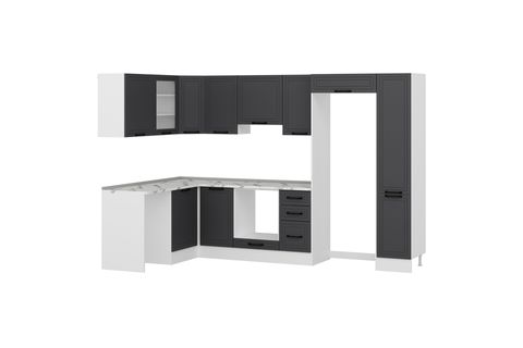 ALVİNKA 180 330X222 CM MBR_A KÖŞE MUTFAK DOLABI, ANTRASİT SUNTALAM