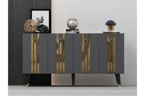 IŞIL KONSOL, ANTRASİT ALTIN, 150 CM