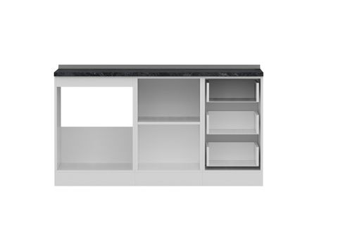 MİNAR 155 CM MUTFAK DOLABI BEYAZ DORE 155-D1-ALT MODÜL