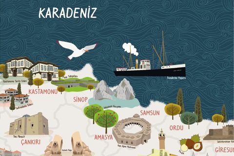 DREAMY KİDS TÜRKİYE HARİTASI ÇOCUK ODASI DUVAR KAĞIDI 200X175