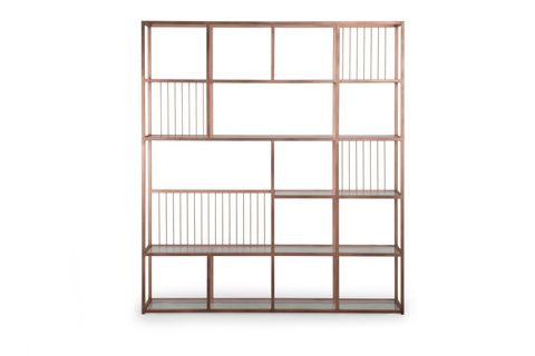 LOLA ROSE METAL KİTAPLIK, KIRMIZI, 160 CM