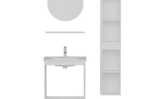 SANYA BANYO DOLABI 65CM AY2K+1YA1R+ETJ+BOY BEYAZ ANTRASİT