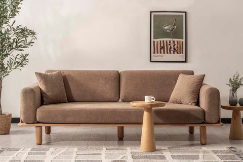 DİVA KOLTUK TAKIMI KAHVERENGİ, NATURAL