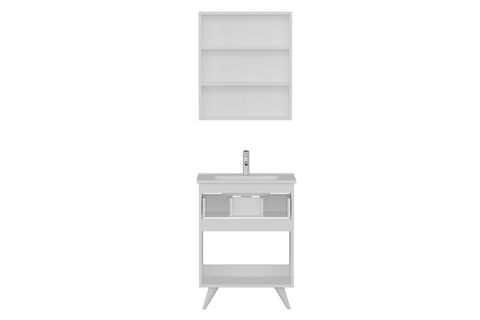 NİKA BANYO DOLABI 65CM AY2K1Ç 2K2A ETJ BEYAZ ANTRASİT