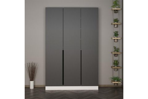 KALE 210 CM 3 KAPAKLI 1B RAF PORTMANTO, BYZ MBR ÇİZGİLİ ANT