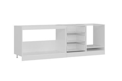MİNAR 240 CM MUTFAK DOLABI BEYAZ DORE 240-D7-ALT MODÜL