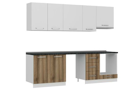 MİNAR 255 CM MUTFAK DOLABI BEYAZ DORE 255 D13