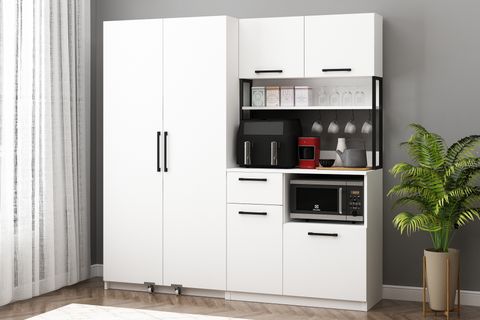 ERVİN ÇOK AMAÇLI ERZAK DOLABI, 2 KAPAKLI, BEYAZ