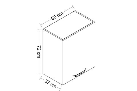 MİNAR 60 CM MUTFAK DOLABI BEYAZ 60-B1-ÜST MODÜL